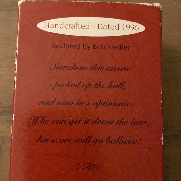 1996 Hallmark Keepsake Vintage "Bowl 'Em Over" Mouse Ornament - Picture 10 of 14